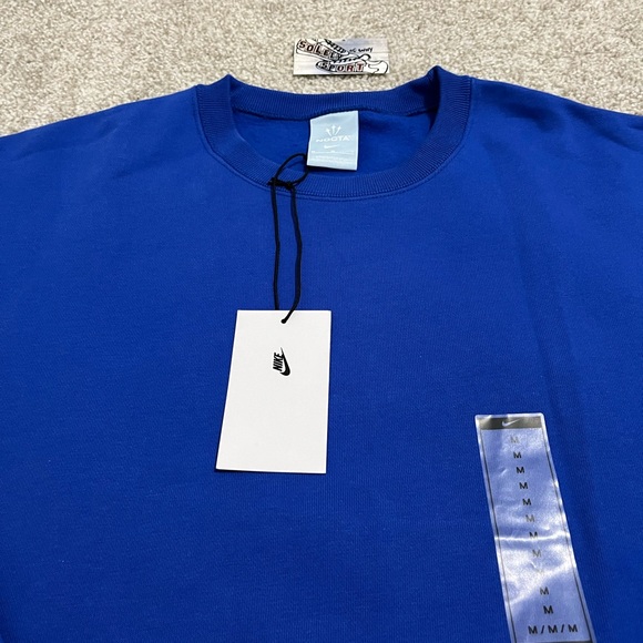 New Nike x NOCTA Drake Crewneck Cotton Sweater Sweatshirt Royal Blue Mens Size - Picture 4 of 5